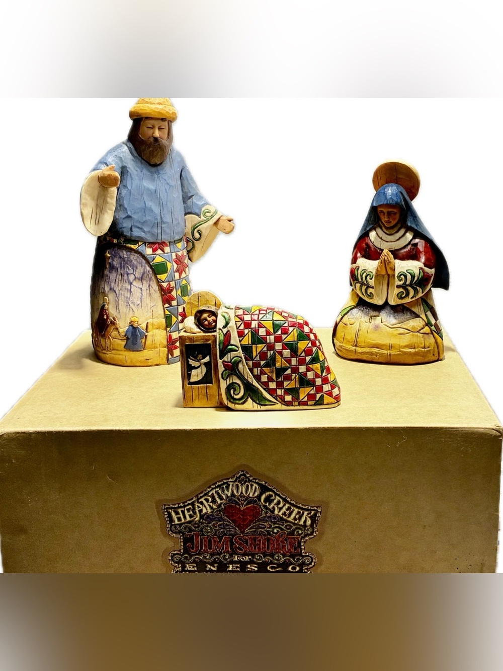 Jim Shore Heartwood Creek Joy To The World 3pc Nativity Set Boxed